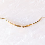 Braccialetto vintage in oro giallo e bianco 9K con zaffiro (0.30ct ca.) e diamanti, anno 1986