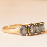 Veretta vintage in oro giallo 9K con topazi mistici (2ctw ca.), anni ‘90/anni ‘2000