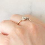 Trilogy antico in oro giallo 9K e platino con diamanti (0.10ctw ca.), anni ‘10/‘20