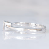 Anello vintage in oro bianco 9K con diamanti (0.15ctw ca.), anni ‘80/‘90