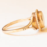 Anello da cocktail vintage in oro giallo 9K con opale (0.20ct ca.), anni ‘60