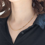 Catenina vintage con maglia “curb” in oro giallo 14K