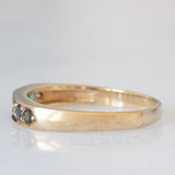Anello “DEAREST” vintage in oro giallo 9K con diamante, smeraldi, ametista, rubino, zaffiro e tormalina, anno 1994