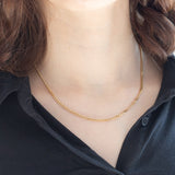 Catenina vintage con maglia “curb” in oro giallo 14K
