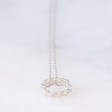 Collana vintage in platino con diamanti (0.15ctw), anni ‘90/anni ‘2000