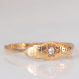 Solitario antico in oro giallo 9K con diamante, anni ‘10