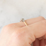 Trilogy antico in oro giallo 9K e platino con diamanti (0.10ctw ca.), anni ‘10/‘20