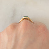 Solitario in oro giallo 9K con smeraldo (0.33ct)