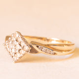 Anello in oro giallo e bianco 9K con diamanti (0.26ctw ca.), anni ‘70