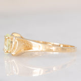 Anello moderno in oro giallo 9K con topazio verde (0.90ct ca.) e diamanti, anno 2007