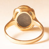 Anello vintage in oro giallo 9K con mosaico di opali triplet