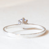 Solitario vintage in oro bianco 9K con tanzanite (0.15ct ca.), anni ‘90