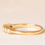 Veretta vintage in oro giallo 9K con diamanti (0.18ctw ca.), anni ‘70