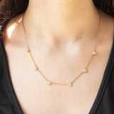 Collier vintage in oro giallo 18K con diamanti di taglio brillante (1ctw ca.), anni ‘70