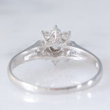 Anello a margherita vintage in platino con diamanti di taglio brillante (0.51ctw ca.), anni ‘70/‘80