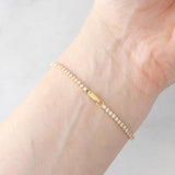 Bracciale tennis vintage in oro giallo 18K con diamanti (1.88ctw)