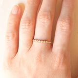 Veretta vintage in oro giallo 9K con diamanti (0.18ctw ca.), anni ‘70