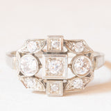 Anello Art Déco in oro bianco 18K con diamanti (0.54ctw ca.), anni ‘20/‘30