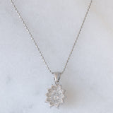 Collana vintage in platino con ciondolo con diamanti (0.56ctw), anni ‘80/‘90