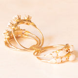 Anello harem vintage in oro giallo 14K con opali (1.50ctw ca.), anni ‘60