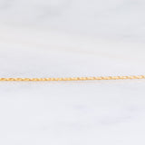 Collana vintage in oro giallo 8K con granati e diamanti, anni ‘70/‘80
