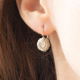 Orecchini Art Déco in oro bianco 18K con diamanti di taglio brillante (0.30ctw ca.), anni ‘30/‘40