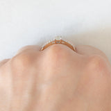 Solitario moderno in oro giallo 10K con diamanti (0.33ctw ca.)