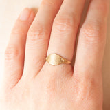 Anello da sigillo vintage in oro giallo 9K, anno 1992