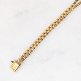 Braccialetto vintage in oro giallo 8K con granati (0.90ctw ca.), anni ‘50