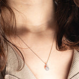 Collana vintage in platino con ciondolo con diamanti (0.47ctw), anni ‘90