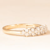 Anello vintage in oro giallo 9K con diamanti (0.20ctw ca.), anni ‘80/‘90