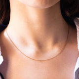 Catenina vintage con maglia ad anelline in oro giallo 18K