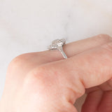 Solitario Art Déco in platino con diamanti, anni ‘30