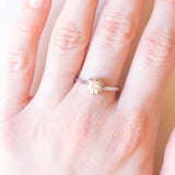 Solitario antico in platino con diamante di taglio brillante (0.59ct ca.), anni ‘30