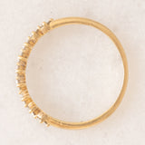 Mezzo eternity vintage in oro giallo 9K con diamanti di taglio brillante (0.27ctw ca.)