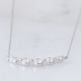Collana vintage in platino con diamanti di taglio brillante (0.50ctw)
