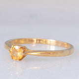 Solitario vintage in oro giallo 9K con spessartite (0.27ct ca.)