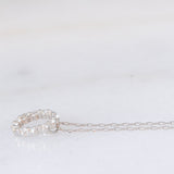 Collana vintage in platino con diamanti di taglio brillante (0.15ctw), anni ‘90