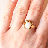Anello vintage in oro giallo 14K con opale (1.20ct ca.), anni ‘70