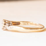 Toi et Moi vintage in oro giallo 9K con diamanti (0.10ctw ca.), anni ‘50