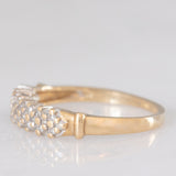Anello vintage in oro giallo 9K e diamanti (0.15ctw ca.), anno ‘2000