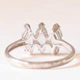 Trilogy moderno in oro bianco 10K con acquamarine di taglio marquise (1ctw ca.), anno 2014