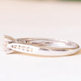 Anello vintage in oro bianco 9K con diamanti (0.34ctw ca.), anni ‘80