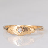 Solitario antico in oro giallo 9K con diamante, anni ‘10