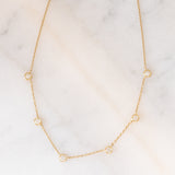 Collier vintage in oro giallo 18K con diamanti di taglio brillante (1ctw ca.), anni ‘70
