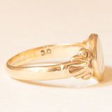 Anello vintage da sigillo in oro giallo 9K, anno 1974
