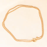 Catenina vintage con maglia ad anelline in oro giallo 18K