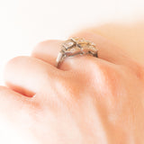 Anello Art Déco in oro bianco 18K con diamanti (0.54ctw ca.), anni ‘20/‘30