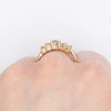 Veretta vintage in oro giallo 14K con diamanti fancy brown di taglio princess (1ctw ca.), anni ‘90