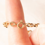 Braccialetto vintage con anelline in oro giallo 9K